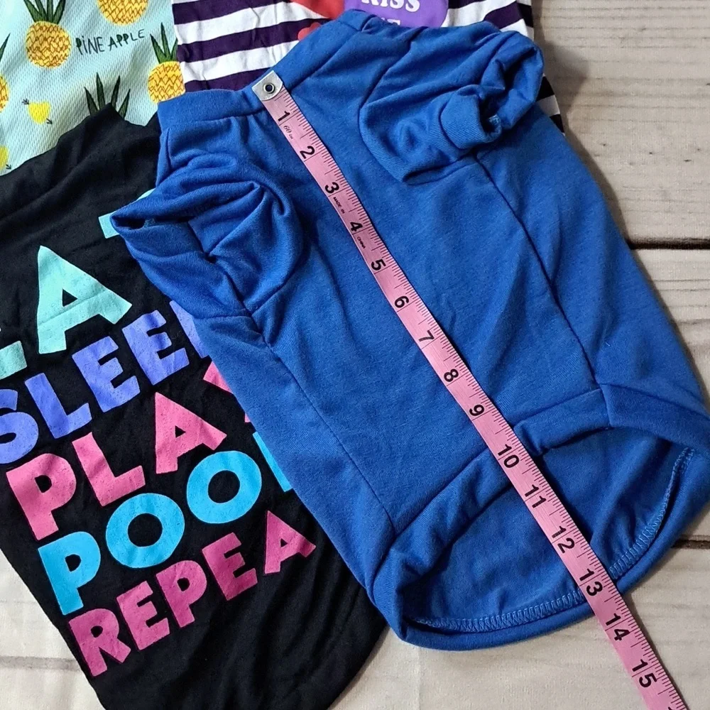 Set Of 5 Dog Or Cat Shirts Size Large See Measurements